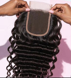 BOSS BABE DEEP WAVE CLOSURE l HD-CRYSTAL CLEAR LACE